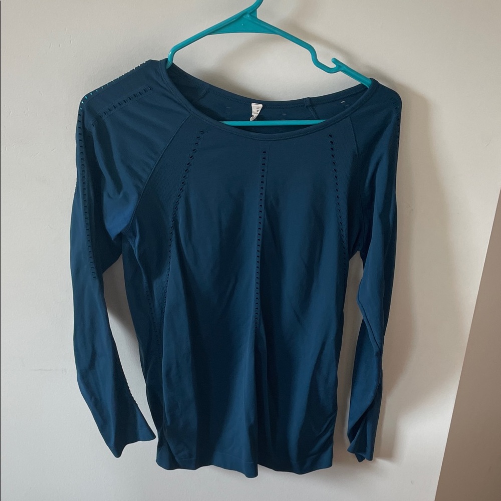 Athleta Teal Long Sleeve Blouse